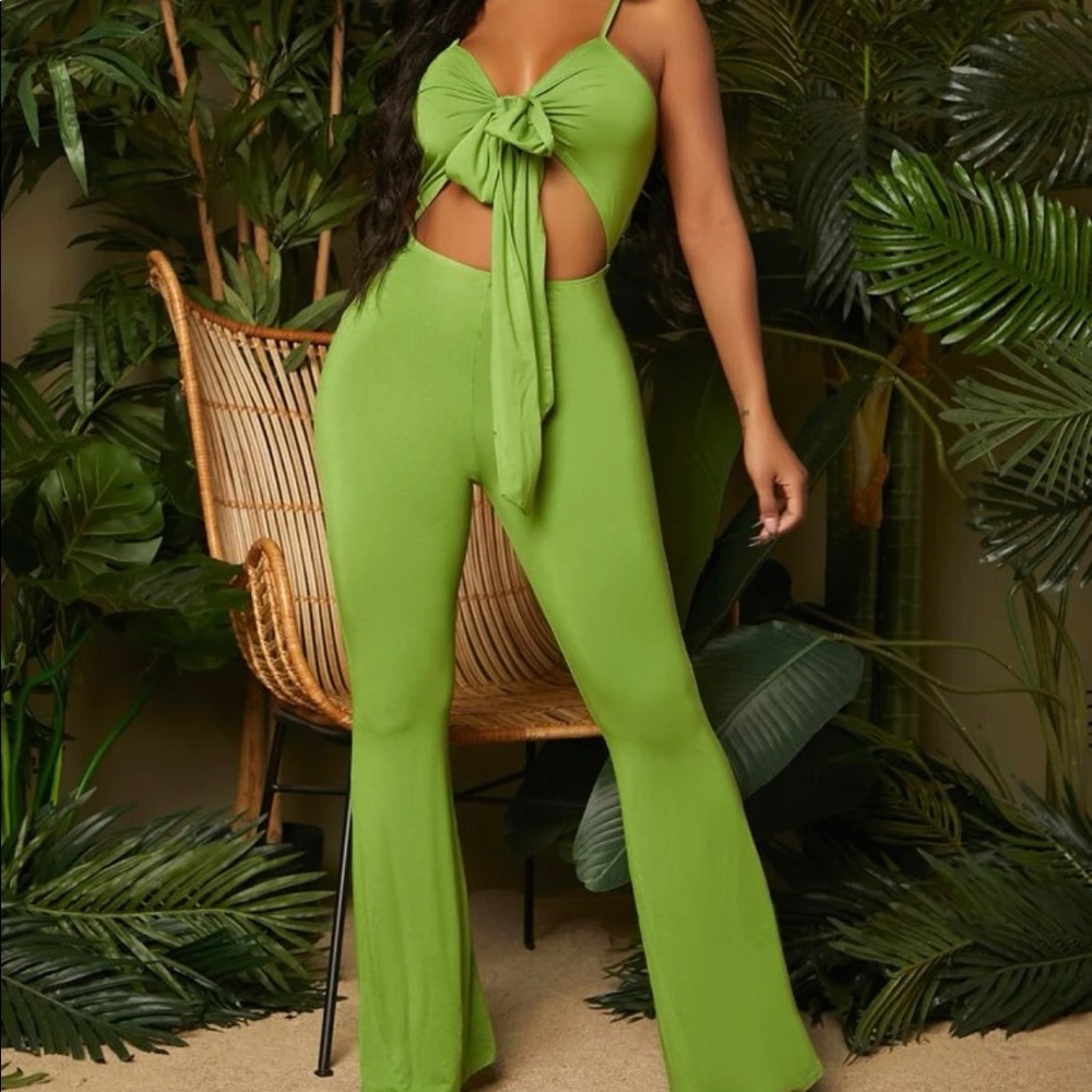 Brand new- green one piece jumpsuit